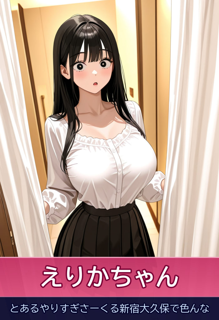 えりかちゃんとの超絶フェラタイム！話すだけでも虜になる美人娘 – とあるやりすぎさーくる新宿大久保で色んな