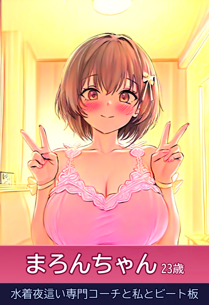 まろんとの水着プレイで絶頂2回！ – 水着夜這い専門コーチと私とビート板